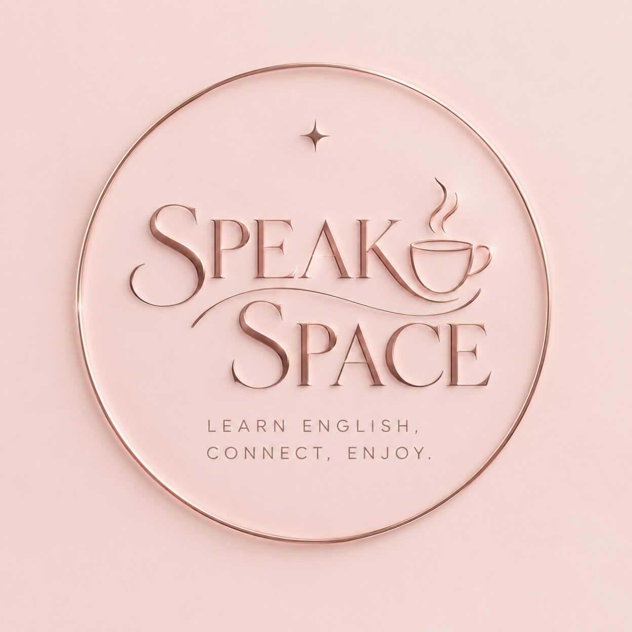 Логотип Speak Space: «Learn English, connect, enjoy»